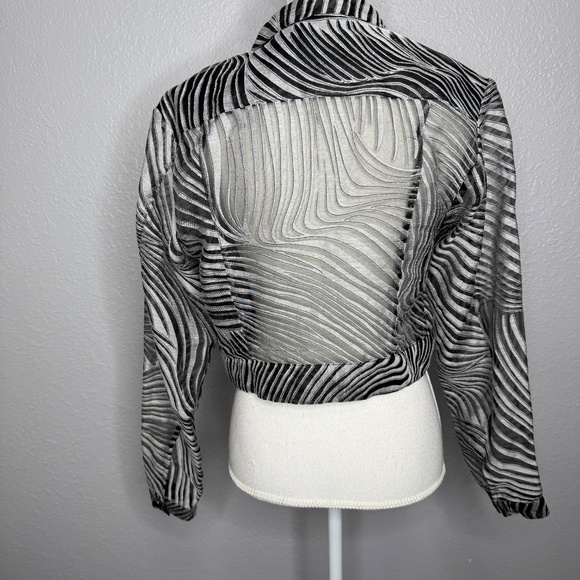 Vintage The Silver Connection  Dorothy Schoelen see thru zebra print jacket -cp - Picture 7 of 8
